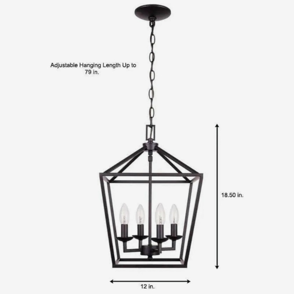 Modern Black Pendant Light Fixture